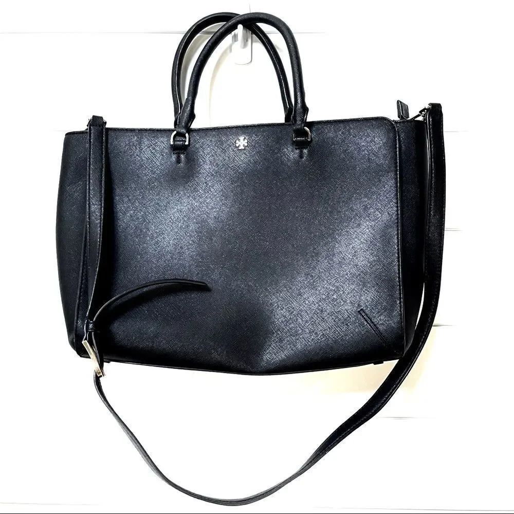 Tory Burch black leather handbag